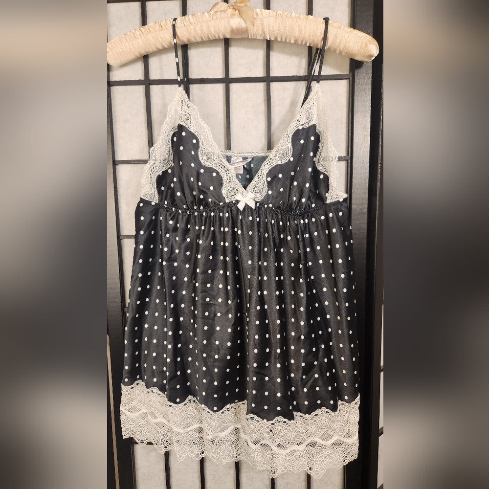Victoria's Secret polka dot chemise slip top
